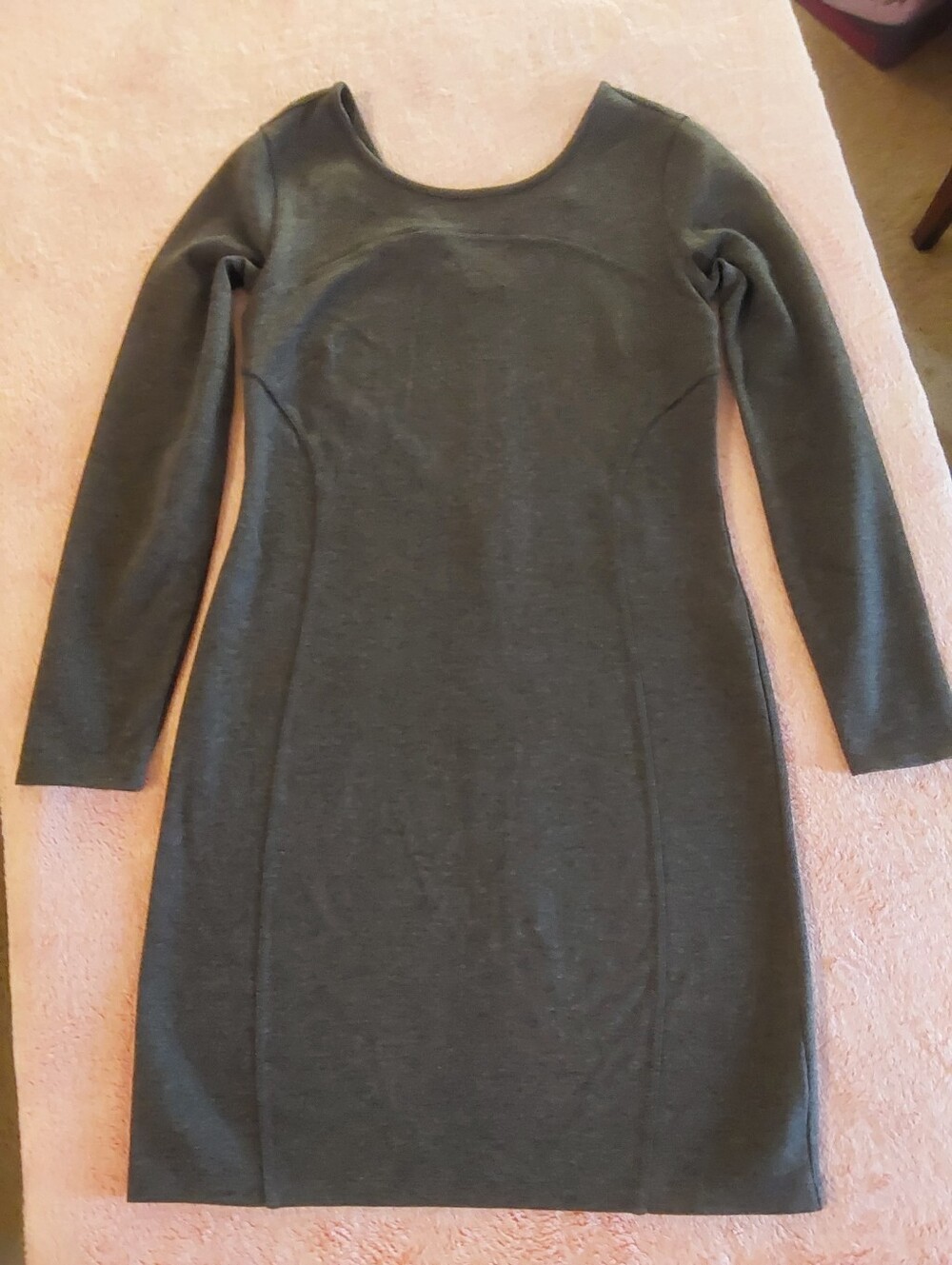 🌺 Just Like New Athleta Charcoal Gray Long Sleeve Bodycon Dress - Picture 6 of 12